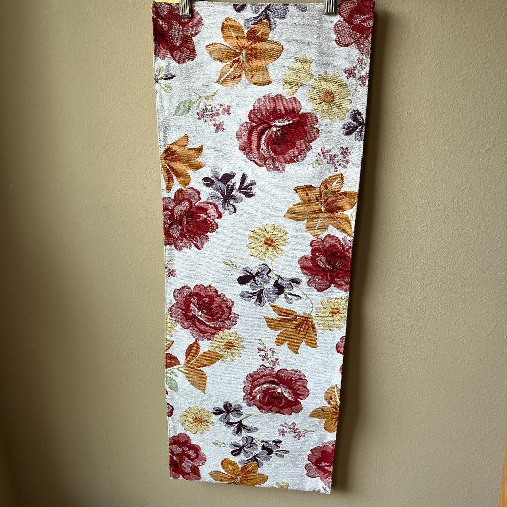 Floral Tapestry Table Runner 68"